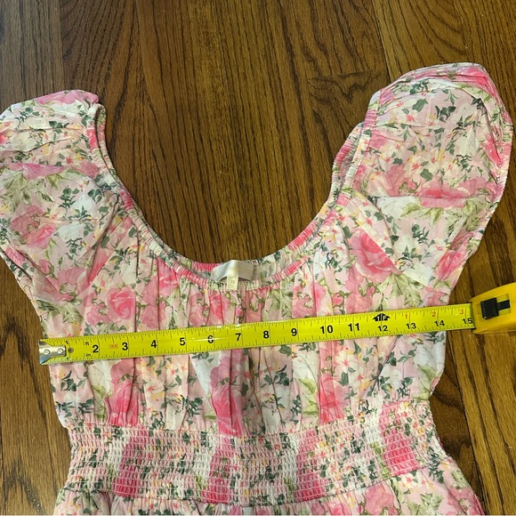 LoveShackFancy LoveShackFancy Vernon Shirred Cotton Floral Dress - Picture 5 of 6